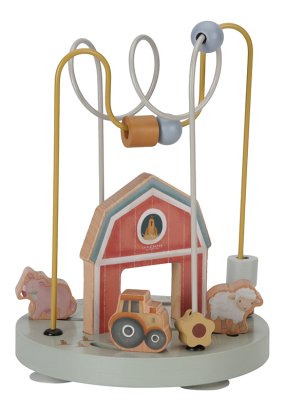 Jucarie din lemn FSC Little Dutch spirala cu activitati - Little Farm