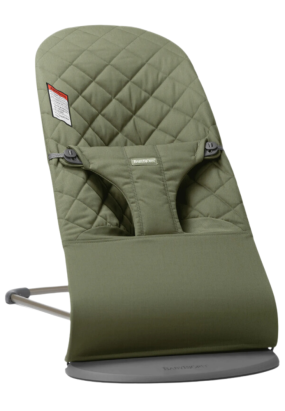 Balansoar pentru copii BabyBjorn Bliss, cu aspect clasic, tesatura matlasata, Dark Green