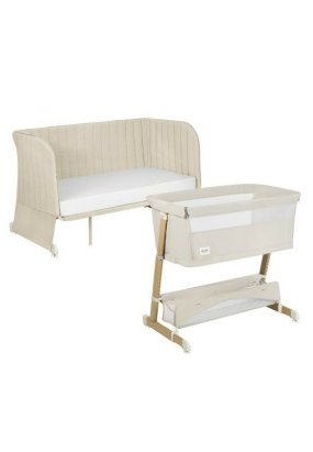 Patut pentru copii Lionelo Thomi Plus 5 in 1, co-sleeper, 0 - 4 ani, Beige Sand