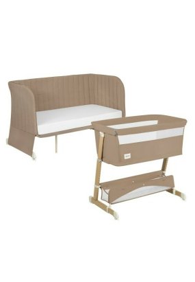 Patut pentru copii Lionelo Thomi Plus 5 in 1, co-sleeper, 0 - 4 ani, Caramel