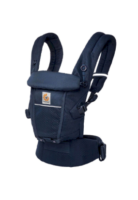 termometru bebelusi Marsupiu pentru bebelusi Ergobaby Adapt Soft Flex Mesh, respirabil si confortabil, 0 - 4 ani, Midnight Blue