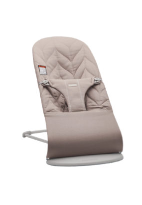 Balansoar pentru copii BabyBjorn Bliss, cu aspect delicat de petala, Sand Gray