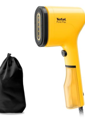vertuo pop roja Aparat de calcat vertical Tefal Pure Pop Yellow DT2026E1, 20g/min, incalzire 15s, pad reversibil, 1300W