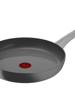 Babymatters Tigaie Tefal Renew ON C4270632, 28 cm, Aluminiu Reciclat, Invelis Ceramic, Thermo-Signal, Inductie, Gri
