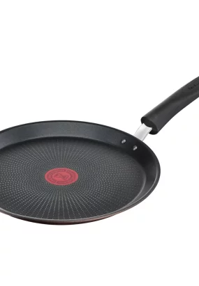 Babymatters Tigaie pentru clatite Tefal Eco Respect G2543853, 25 cm, Aluminiu 100% Reciclat, Titanium Pro, Inductie, Negru