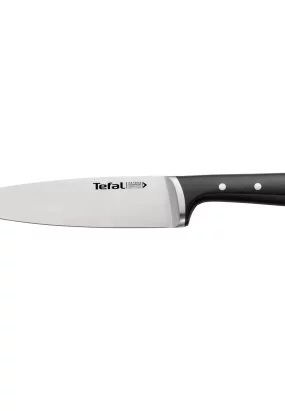 Babymatters Cutitul bucatarului Tefal Ice Force K2320214, 20 cm, Tehnologie Ice Force, Otel inoxidabil german, Negru/Inox