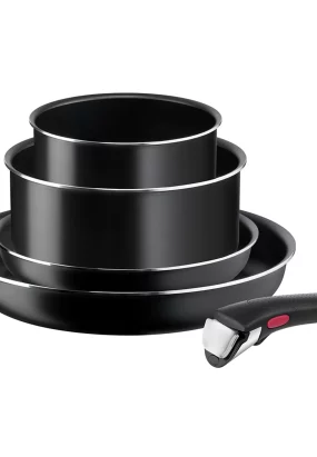 set de curatenie vileda easy wring & clean turbo Set de 5 piese Ingenio Easy Cook & Clean L1539543, invelis antiaderent, Thermo‑Signal, baza Diffusion, maner detasabil