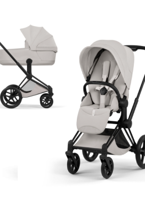autocolant scari Carucior 2 in 1 pentru copii Cybex Priam Style, premium, City Grey cu cadru Matt Black