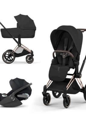scari Carucior 3 in 1 pentru copii Cybex Priam Style, cu landou si scoica Cloud T Plus