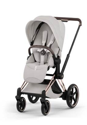 autocolant scari Carucior sport pentru copii Cybex Platinum e-Priam Style, premium, City Grey cu cadru Rosegold