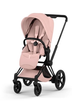 autocolant scari Carucior sport pentru copii Cybex Platinum e-Priam Style, premium, Peach Pink cu cadru Matt Black