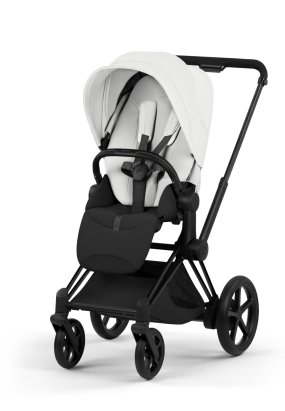 autocolant scari Carucior sport pentru copii Cybex Platinum e-Priam Style, premium, Off White cu cadru Matt Black