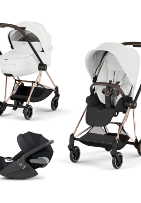 cybex libelle Carucior 3 in 1 pentru copii Cybex Mios Style, premium, Off White cu cadru Rosegold