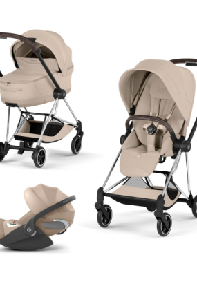 cybex libelle Carucior 3 in 1 pentru copii Cybex Mios Style, premium, Cozy Beige cu cadru Chrome