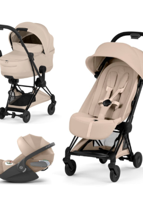 cybex libelle Carucior 3 in 1 pentru copii Cybex Coya Style, premium, Cozy Beige cu cadru Matt Black