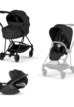 pavele trotuare Carucior 3 in 1 pentru copii Cybex Mios Comfort, premium, cu scoica Cloud T Plus, Sepia Black cu cadru Matt Black