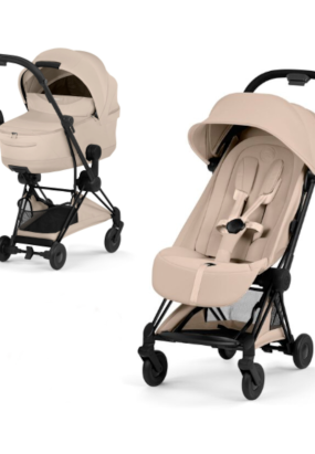cybex libelle Carucior 2 in 1 pentru copii Cybex Coya Style, premium, Cozy Beige cu cadru Matt Black