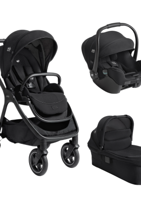Babymatters Carucior 3 in 1 pentru copii Joie Finiti Signature, cu landou Ramble XL si scoica auto i-Starter, Eclipse