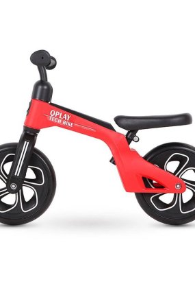 Babymatters Bicicleta pentru copii fara pedale QPlay Tech, Echilibru si Control, 18 luni - 4 ani, rosu