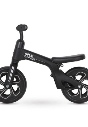 Babymatters Bicicleta pentru copii fara pedale QPlay Tech, Echilibru si Control, 18 luni - 4 ani, negru