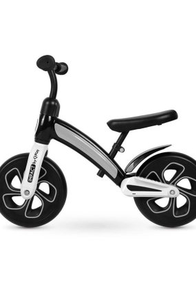 Babymatters Bicicleta pentru copii fara pedale QPlay Impact, Cadru Magneziu, Roti 12 inch, 2 ani - 30 kg, negru