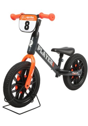 Babymatters Bicicleta pentru copii fara pedale QPlay Player, Roti 12 inch, Cadru Flexibil, 2-4 ani