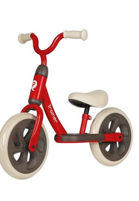 Babymatters Bicicleta pentru copii fara pedale QPlay Trainer, Invatare Rapida si Echilibru, 2-4 ani, rosu