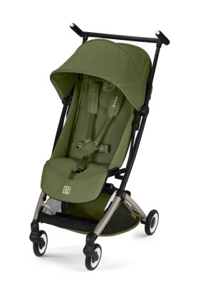 Babymatters Carucior sport pentru copii Cybex Gold Libelle, ultra-usor, flexibil,  Moss Green cu cadru Taupe