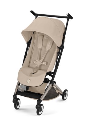 Babymatters Carucior sport pentru copii Cybex Gold Libelle, ultra-usor, flexibil,  Almond Beige cu cadru Taupe