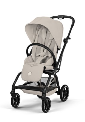 Babymatters Carucior sport pentru copii Cybex Gold Eezy S Twist+ 2, rotativ 360°, Dune Grey cu cadru Black