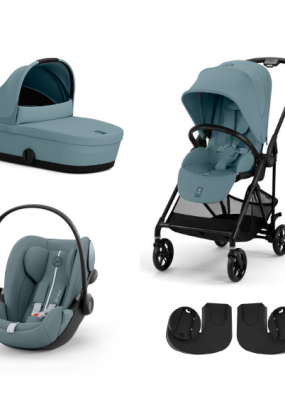 Baby Strollers Carucior 3 in 1 Cybex Melio Carbon pentru copii, modern, cu landou si scoica Cloud G Plus