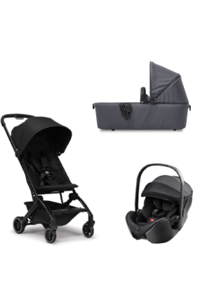 Baby Transport Carucior 3 in 1 Joolz Aer+, cu landou si scoica Britax Romer BABY SAFE PRO STYLE, Space black