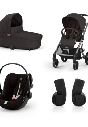 Baby Strollers Carucior 3 in 1 Balios S Lux pentru copii, cu landou si scoica auto Cloud G Plus - Chocolate Brown cu cadru Taupe