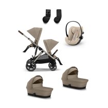 Cybex Gazelle S 3-в-1 количка с втора спортна част, 2 коша за новородено и 2 столчета за кола Cloud G3 Plus