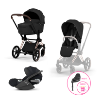 Carucior 3 in 1 pentru copii Cybex Priam Comfort, premium, cu scoica Cloud T Plus