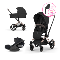 Carucior 3 in 1 pentru copii Cybex Priam Style, cu landou si scoica Cloud T Plus