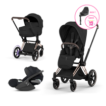 Carucior 3 in 1 pentru copii Cybex E-Priam Style, cu landou si scoica Cloud T Plus