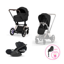 Carucior 3 in 1 pentru copii Cybex E-Priam Comfort, premium, cu scoica Cloud T Plus