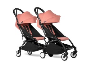 BABYZEN YOYO² CONNECT διπλό καρότσι, με μαύρο σκελετό και χρωματικό πακέτο