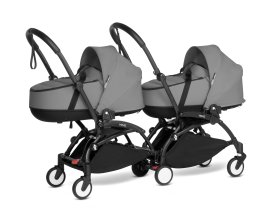 Καρότσι BABYZEN YOYO² CONNECT 2 σε 1, διπλό, με μαύρο σκελετό, πορτ-μπεμπέ και χρωματική συσκευασία