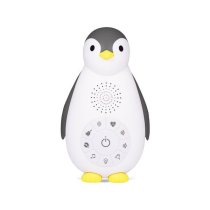Jucarie muzicala Zazu Zoe Gri, cu lampa de veghe, pinguin