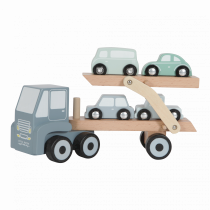 Jucarii / Jucarii din lemn - Camion cu platforma cu masinute Little Dutch - Albastru - 1
