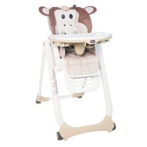 Маси / Маси - Детско столче за хранене Chicco Polly 2 Start 4 колела от раждането - Маймунка - 1