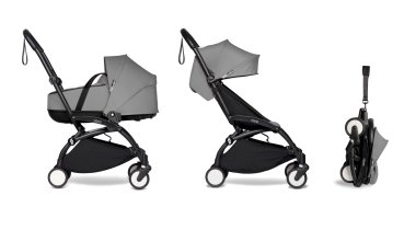 Бебешки колички - Детска количка BABYZEN YOYO² 2 в 1, черна рамка, с кош и цветен пакет - 2
