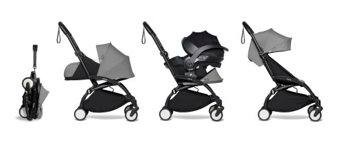 Бебешка количка 3 в 1 BABYZEN YOYO², черна рамка, с пакет за новородено, кора за кола и цветен пакет