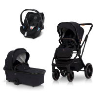 Бебешки колички - Детска количка 3 в 1 Cavoe Axo Style, удобна, премиум издание, с кош за кош и кора Cybex Aton 5 - 2