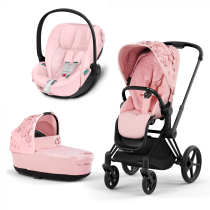 Καρότσι Cybex Priam 4.0 Simply Flowers 3 σε 1 με πορτ-μπεμπέ και κάθισμα αυτοκινήτου Cloud T
