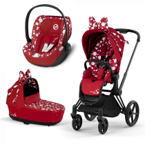 Καρότσι Cybex Priam 4.0 Petticoat by Jeremy Scott 3 σε 1 με πορτ-μπεμπέ και κάθισμα αυτοκινήτου Cloud Z2
