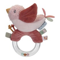 Little Dutch Beaded Ring Rattle Toy - Flowers & Butterflies Collection bird