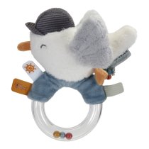 Little Dutch Beaded Ring Rattle Toy - Sailors Bay Seagull Collection